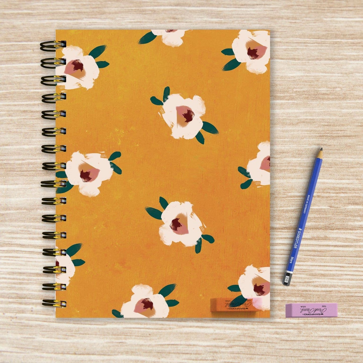 Sahara Floral Boho Spiral Lined Journal