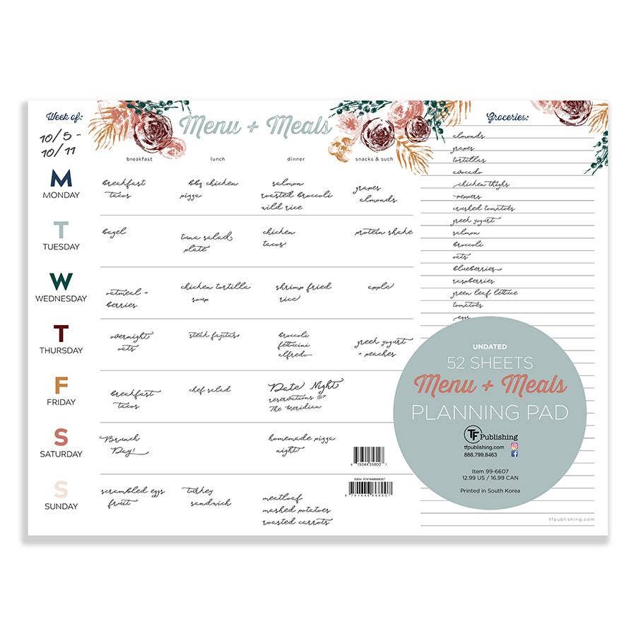 Weekly Meal Planning Pad (open dated)