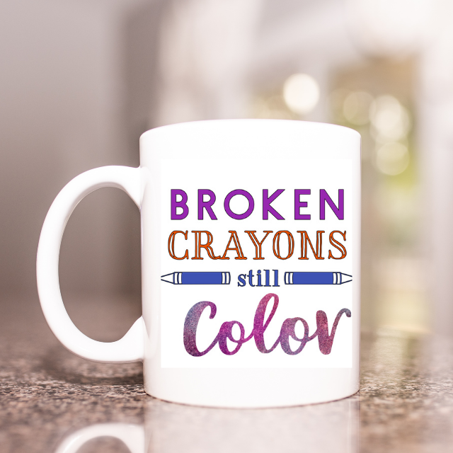 Broken Crayons Mug